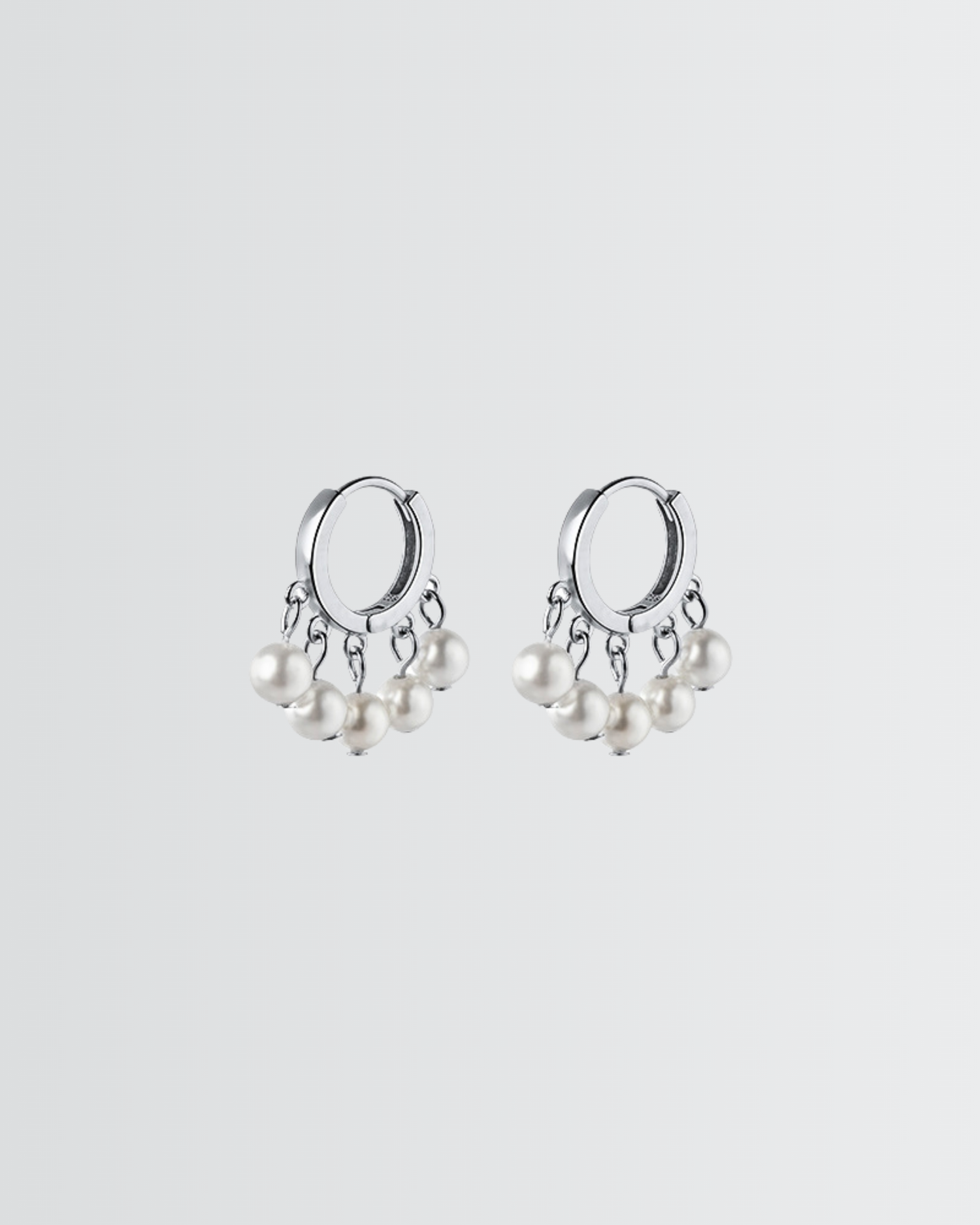 Gleaming Grace Pearl Hoops