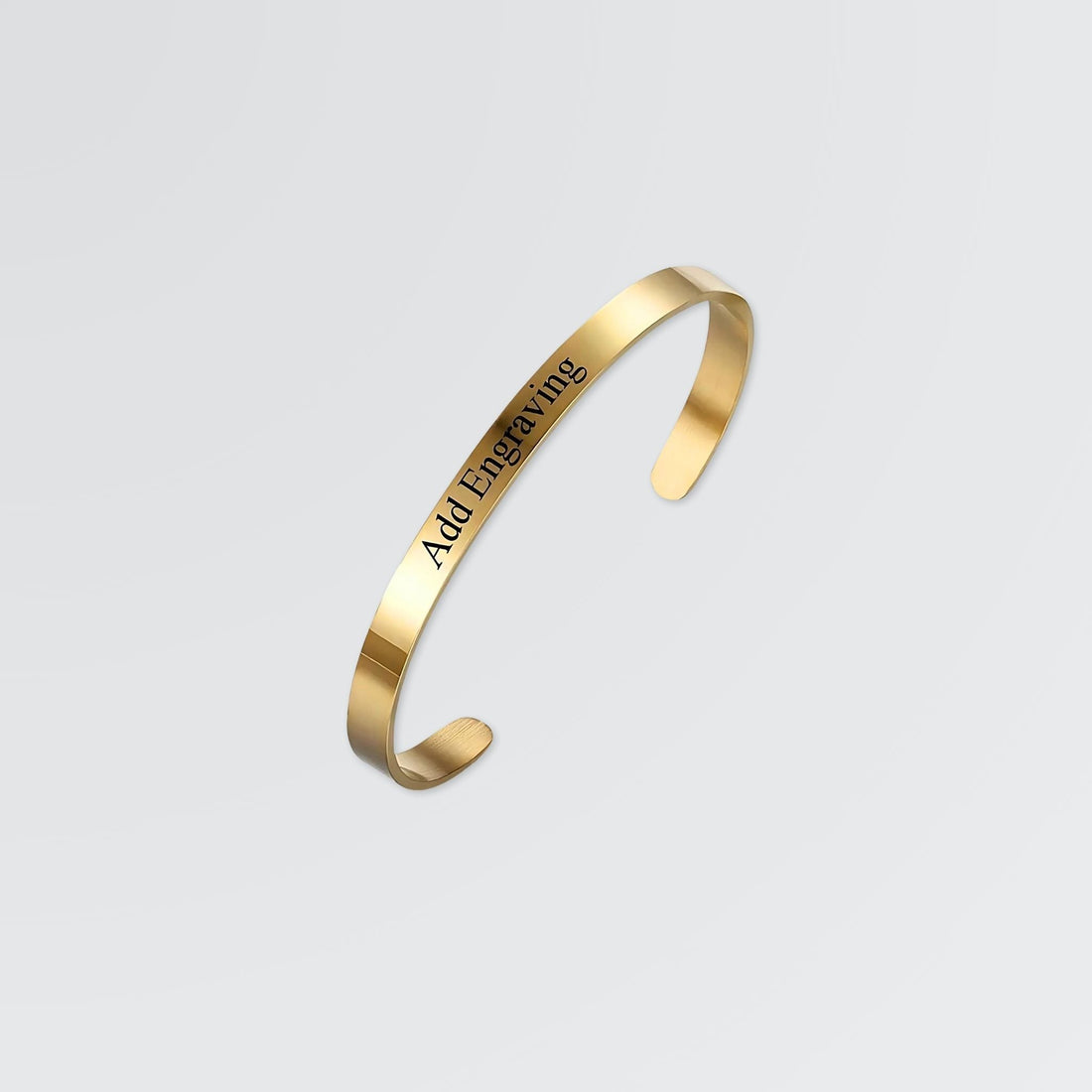 Personalize Your Name 6 mm Cuff Bangle