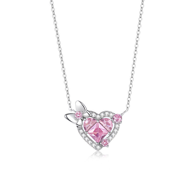 Pretty In Pink Heart Necklace