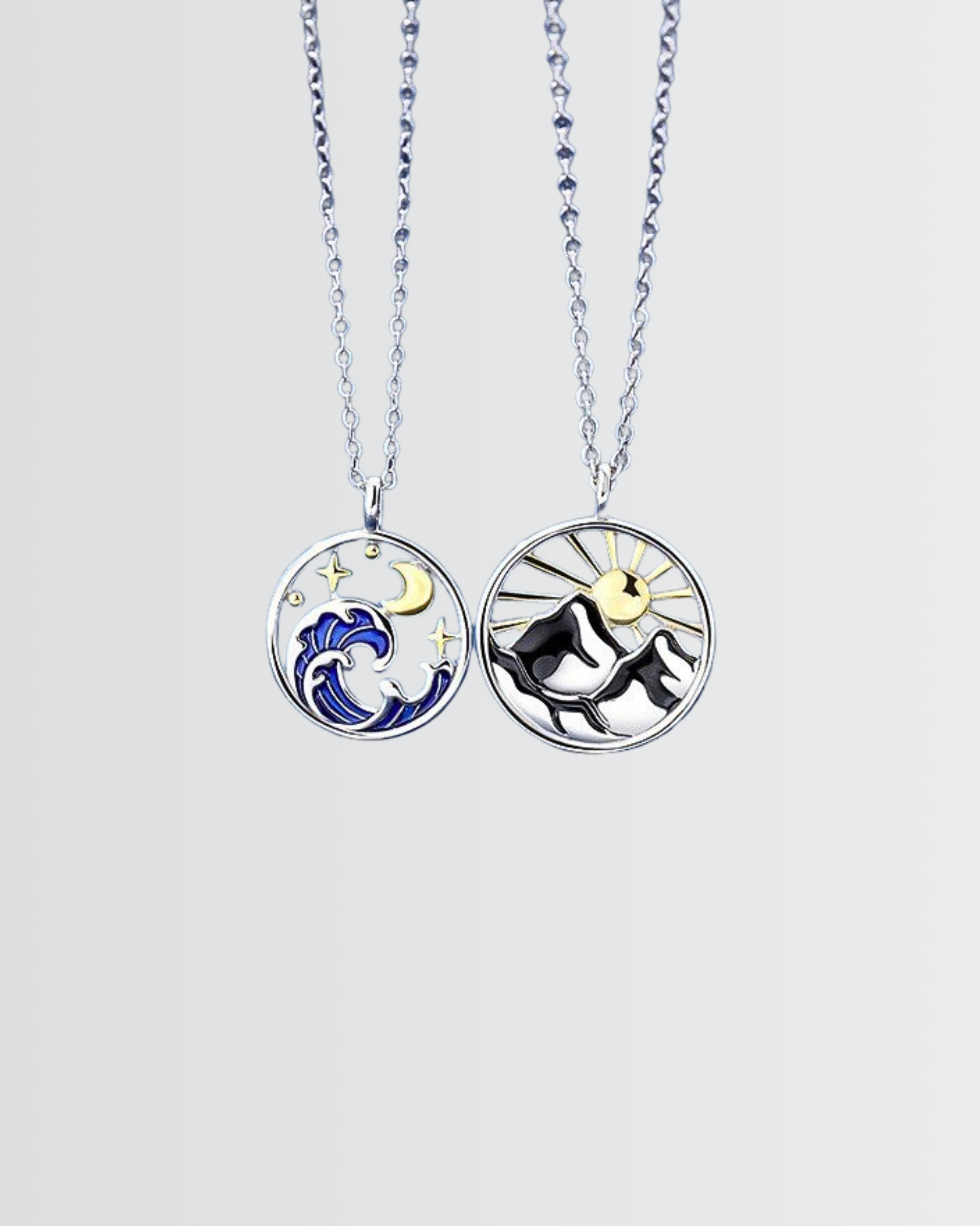 Chasing Horizons Together Couple Necklace
