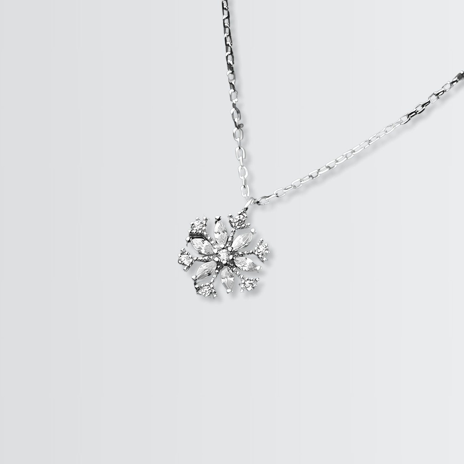 Collier flocon de neige brillant