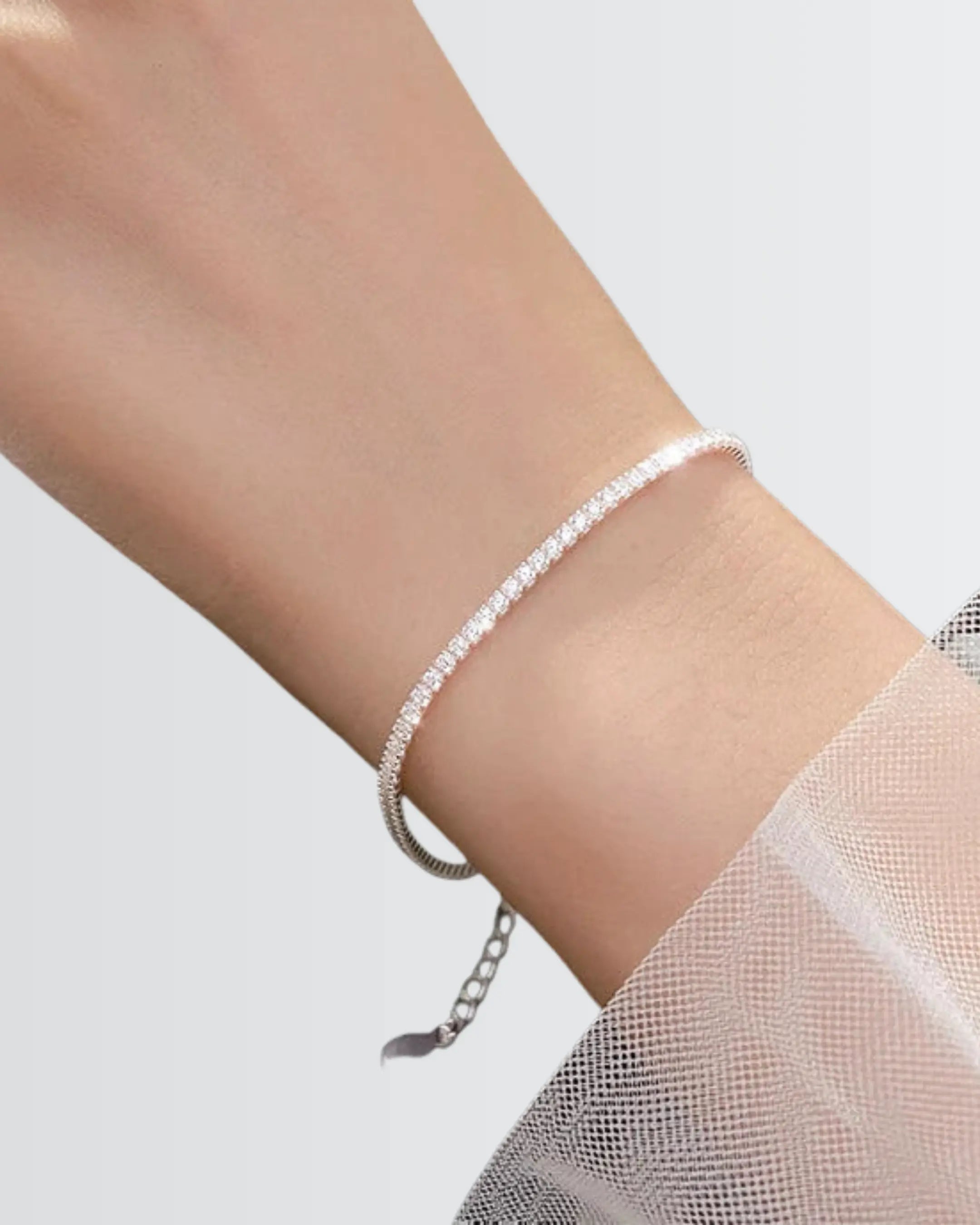 A Refined Shimmer Minimal Bracelet -  Silver Bracelet by BLINGLANE