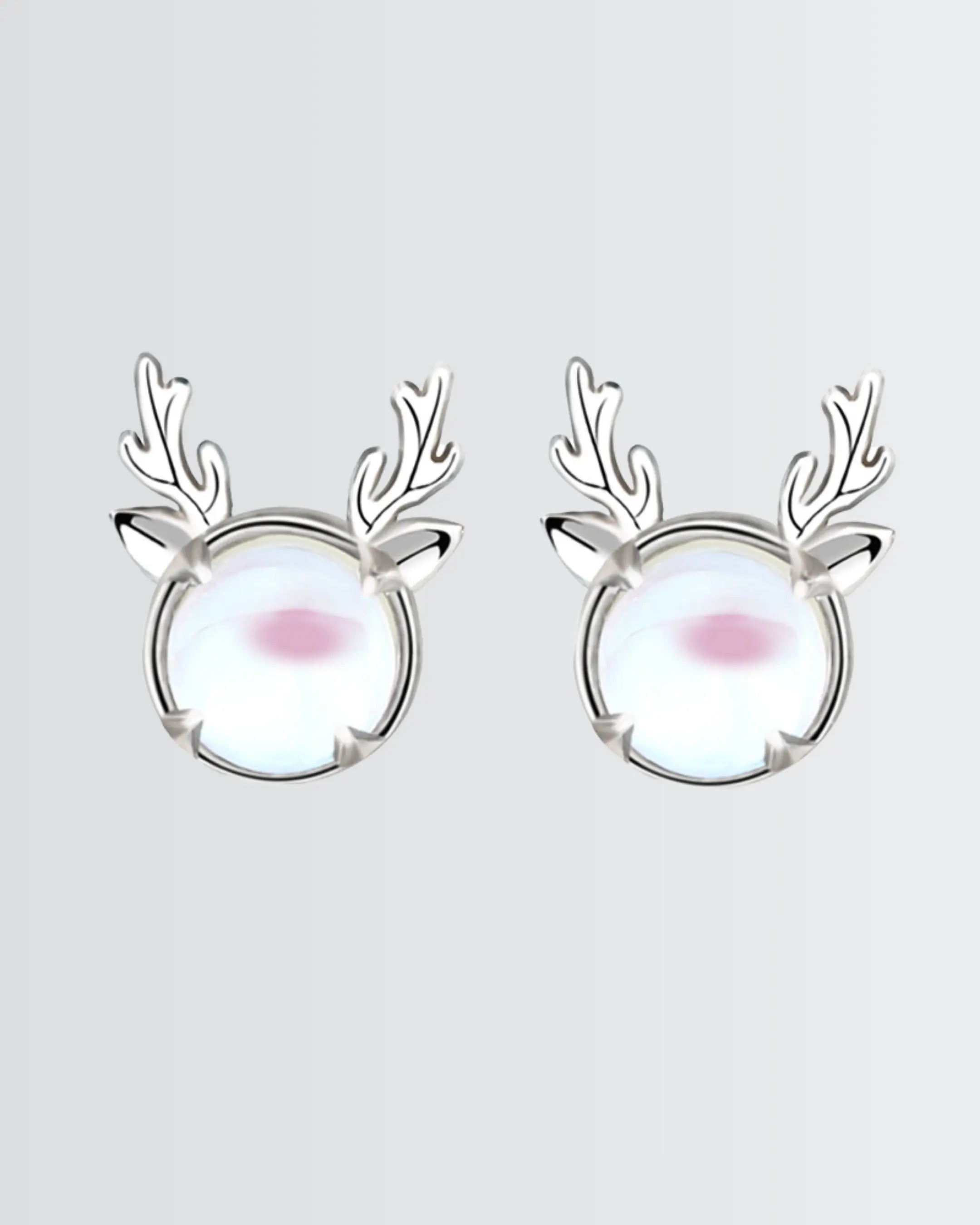 Antler Grace Studs -  Silver Earrings by BLINGLANE