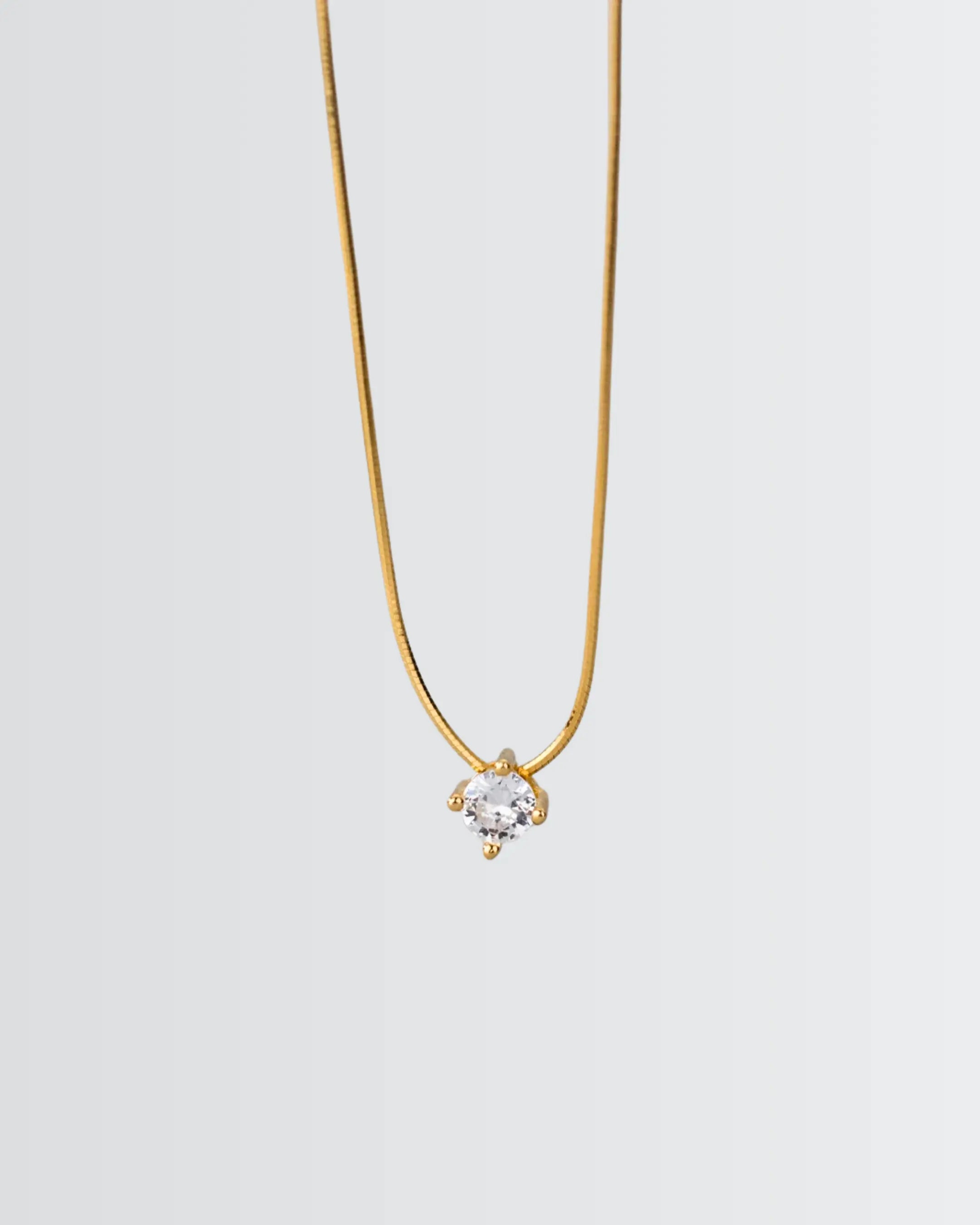 Aurique Elegance Necklace -  Silver Necklace by BLINGLANE