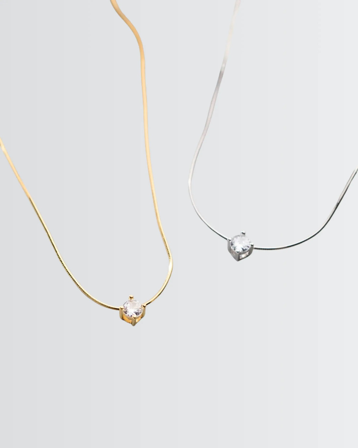 Aurique Elegance Necklace -  Silver Necklace by BLINGLANE