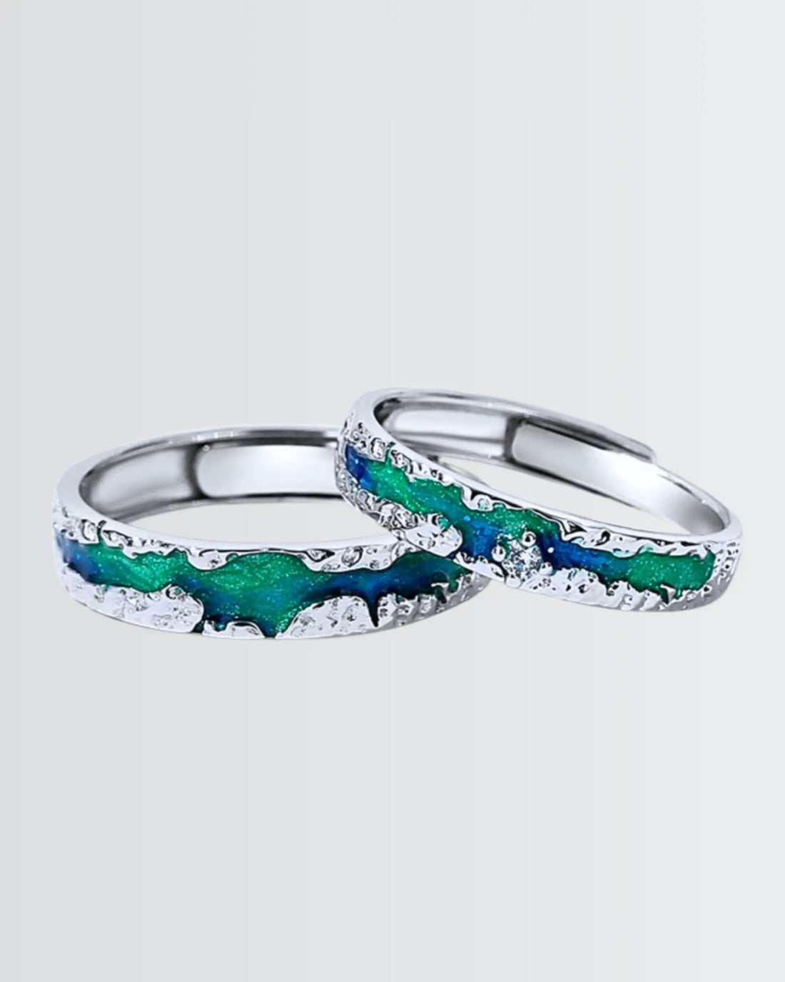 Aurora Bond Forever Love Bands - Silver Ring by BLINGLANE