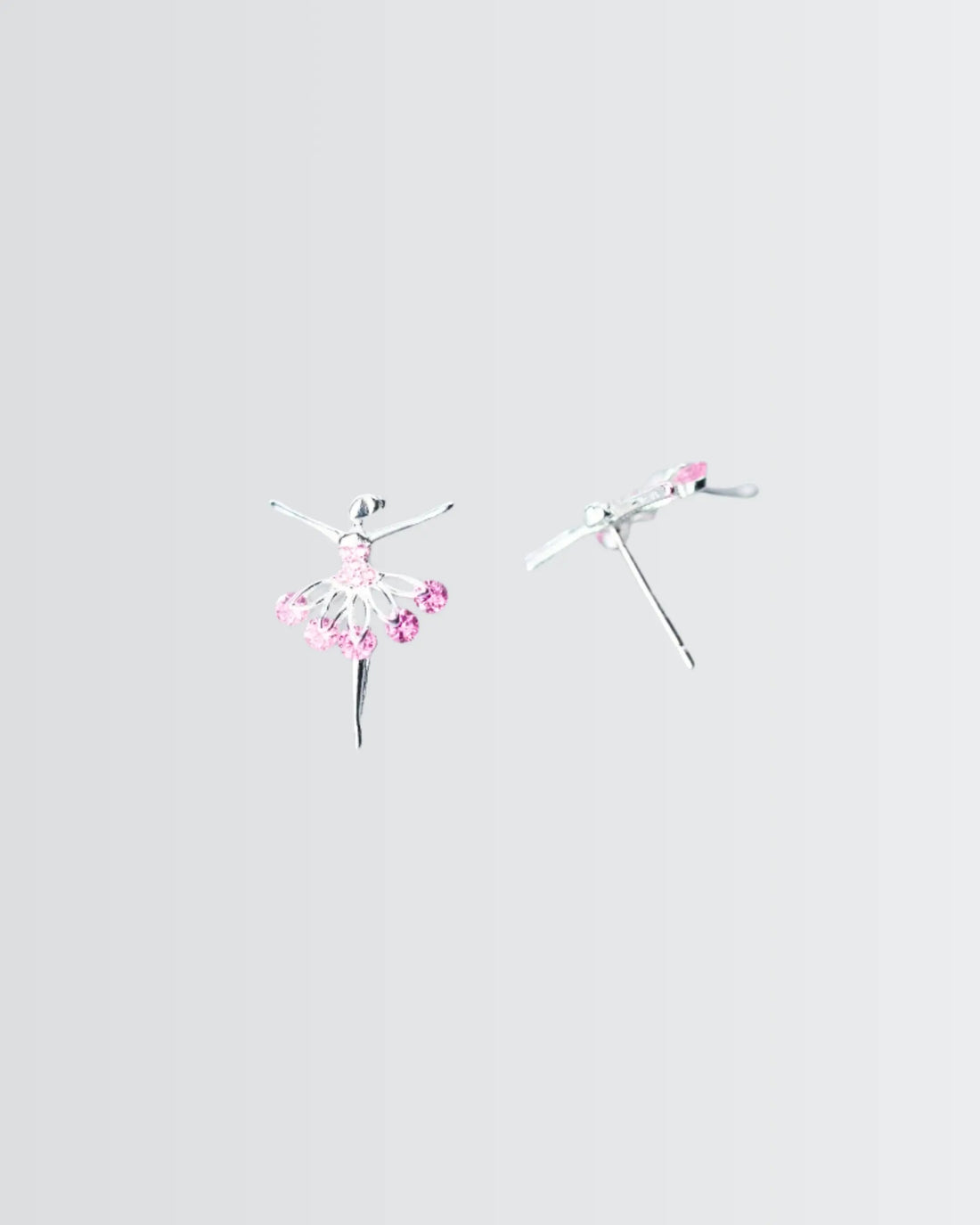 Ballet Bling Minimal Studs -  Silver Earrings by BLINGLANE