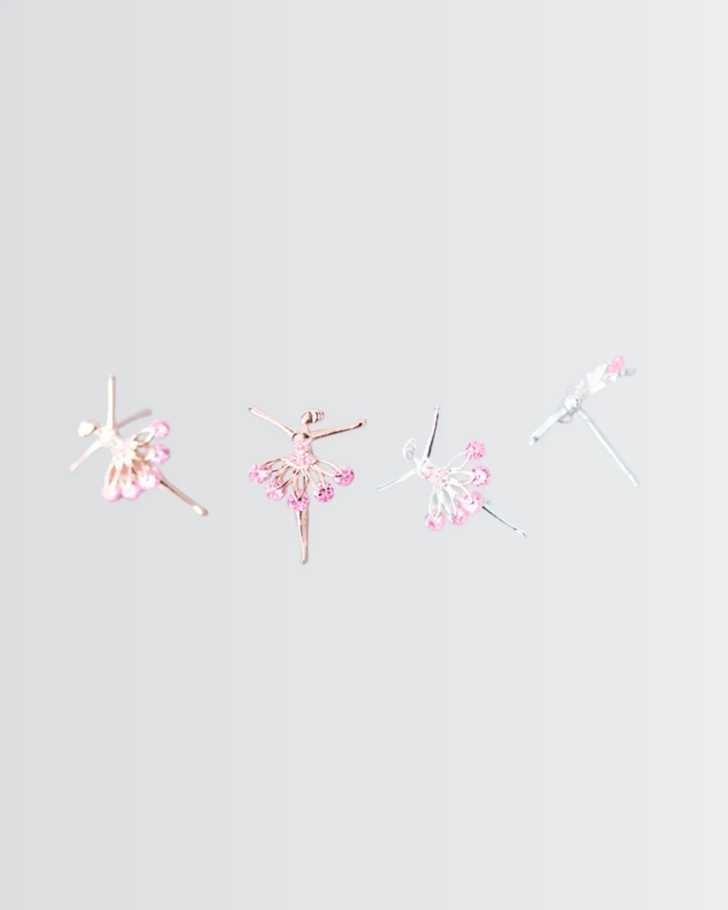 Ballet Bling Minimal Studs -  Silver Earrings by BLINGLANE