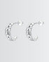BeLeaf In Yourself Hoops -  Silver Earrings by BLINGLANE