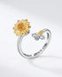 Bee Kind Bloom Bright Spinner Ring -  Silver Ring by BLINGLANE