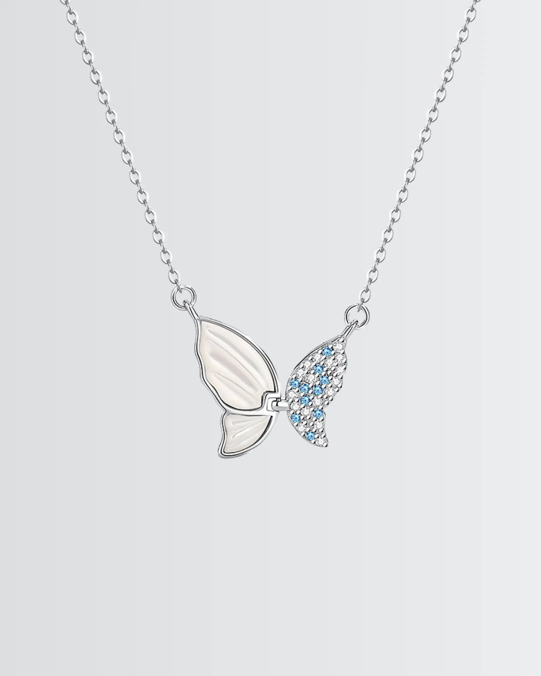 Blingfly Shimmering Necklace -  Silver Necklace by BLINGLANE
