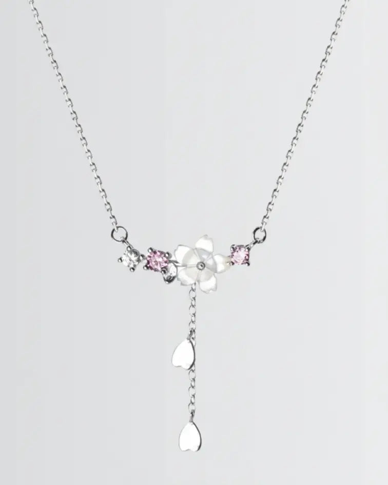 Bloom In Your Own Sparkle Necklace - Silver Necklace by BLINGLANE