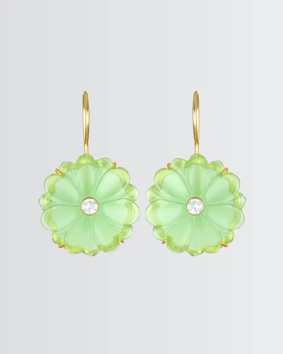 Blooming Kiwi Earrings -  Silver Earrings by BLINGLANE