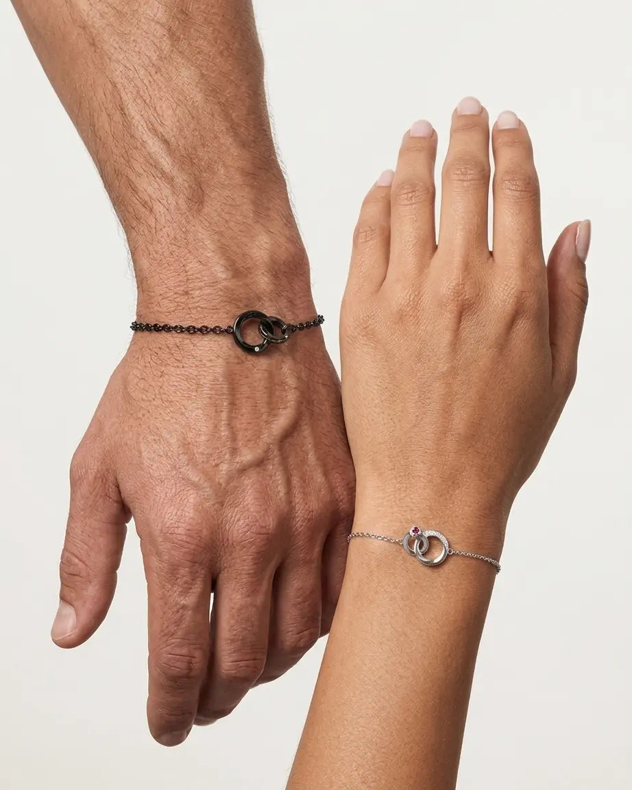 Bold &amp; Grace Couple Bracelet -  Silver Bracelet by BLINGLANE