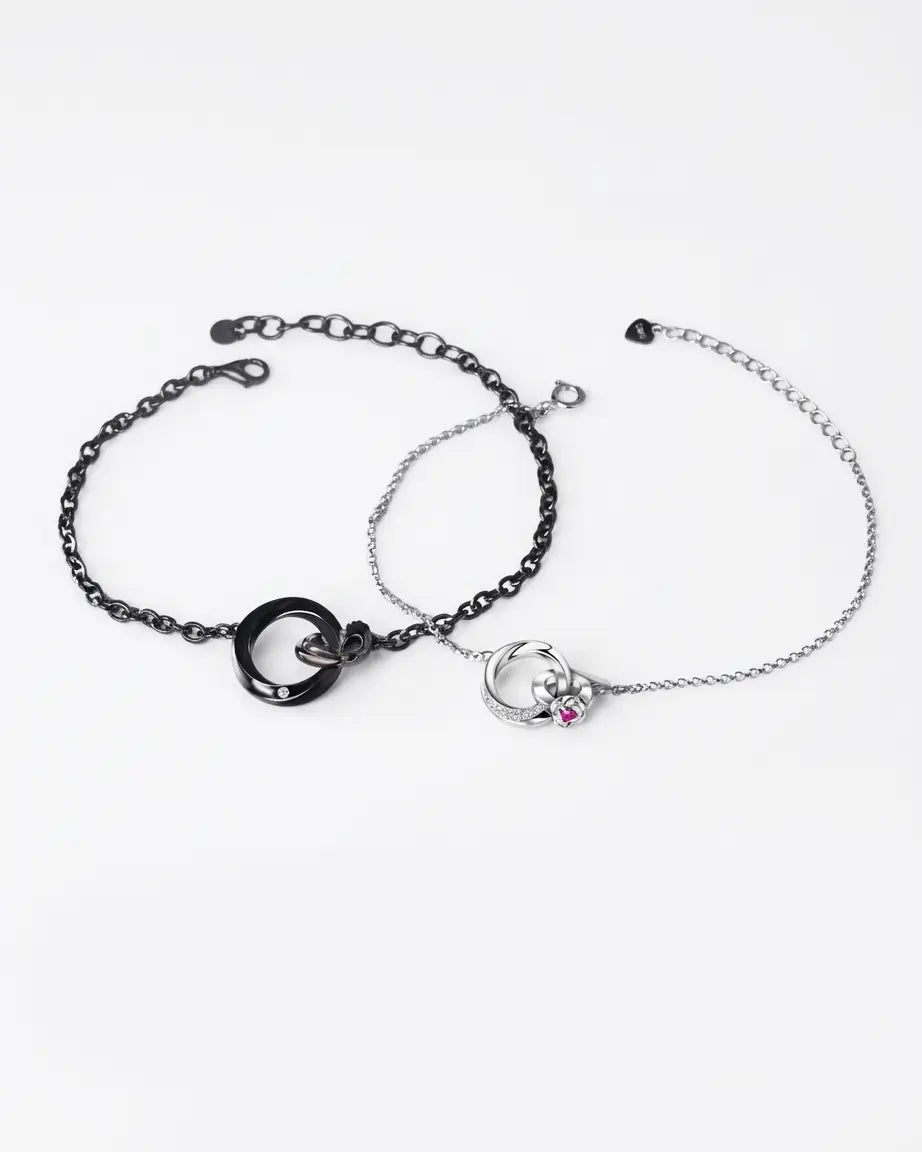 Bold &amp; Grace Couple Bracelet -  Silver Bracelet by BLINGLANE