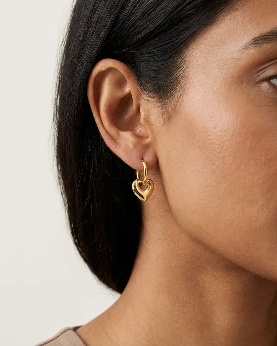 Bold In Love Hoop Earrings -  Silver Earrings by BLINGLANE