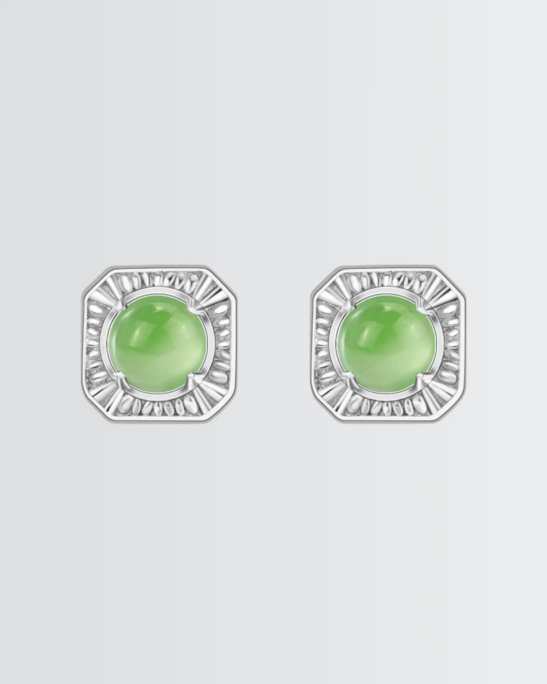 Botanic Edge Vintage Studs -  Silver Earrings by BLINGLANE