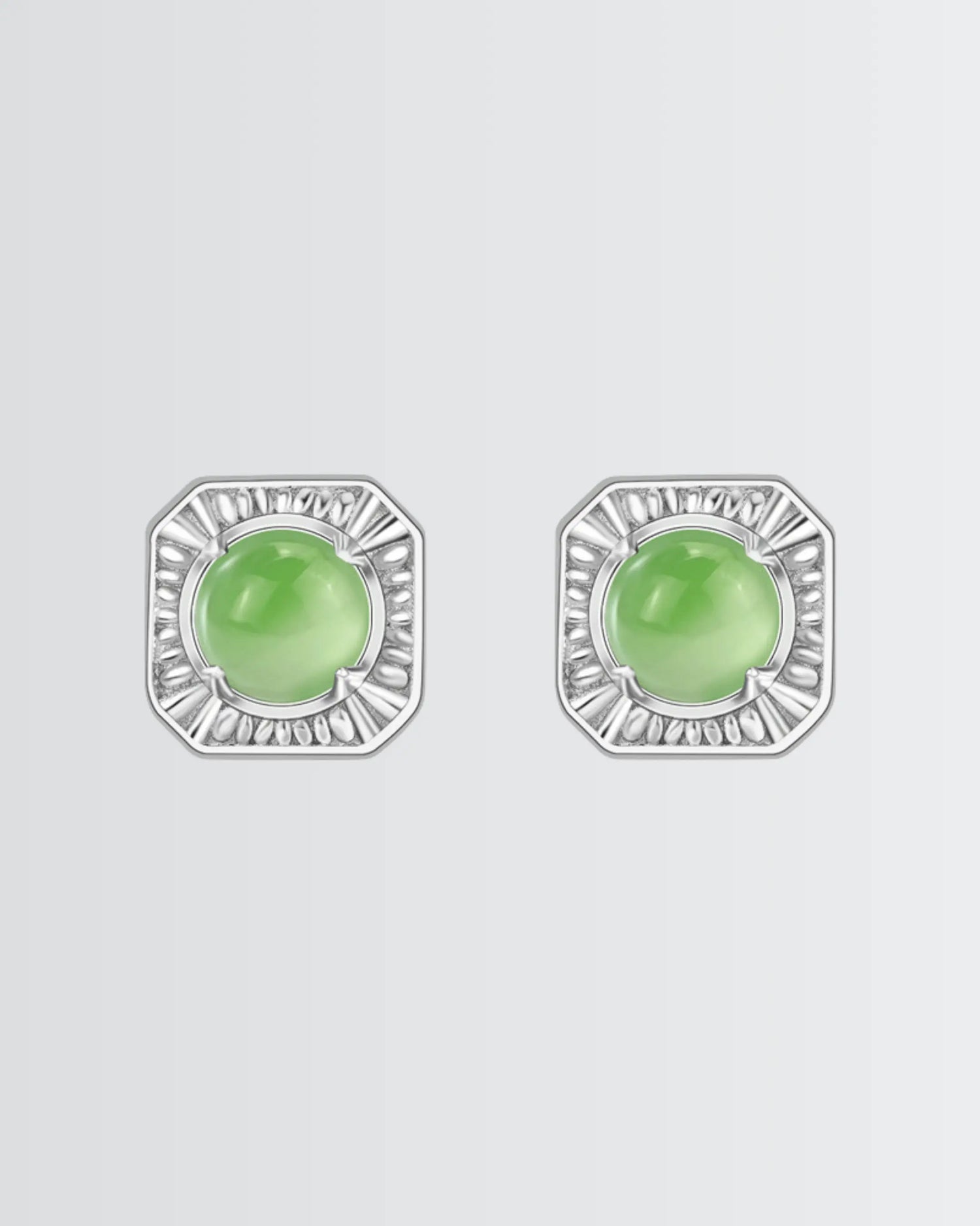 Botanic Edge Vintage Studs -  Silver Earrings by BLINGLANE