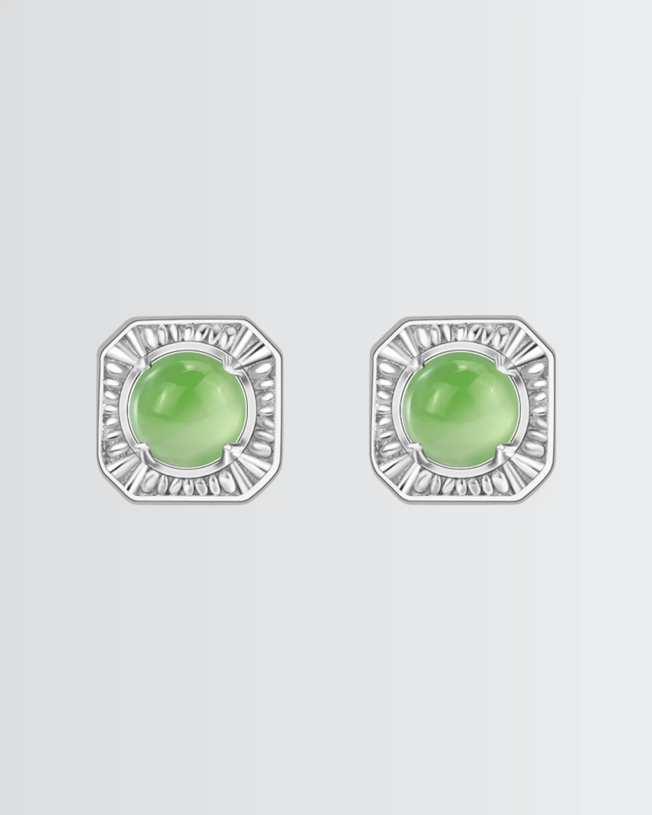 Botanic Edge Vintage Studs -  Silver Earrings by BLINGLANE