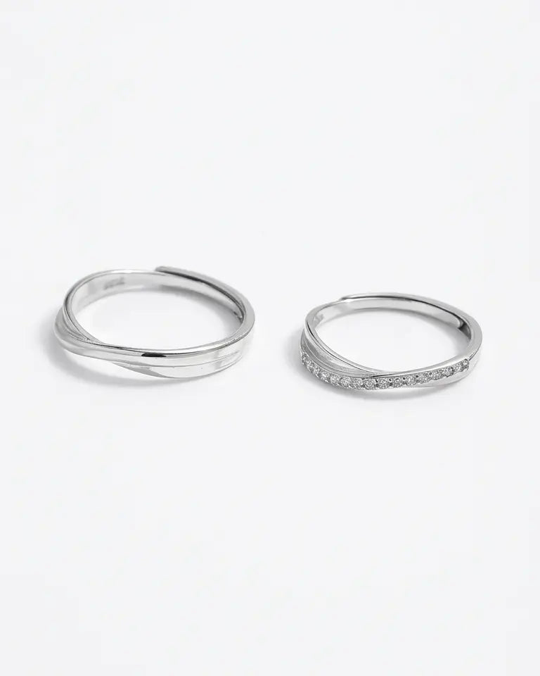 Bound By Love Forever Love Bands - Silver Rings by BLINGLANE