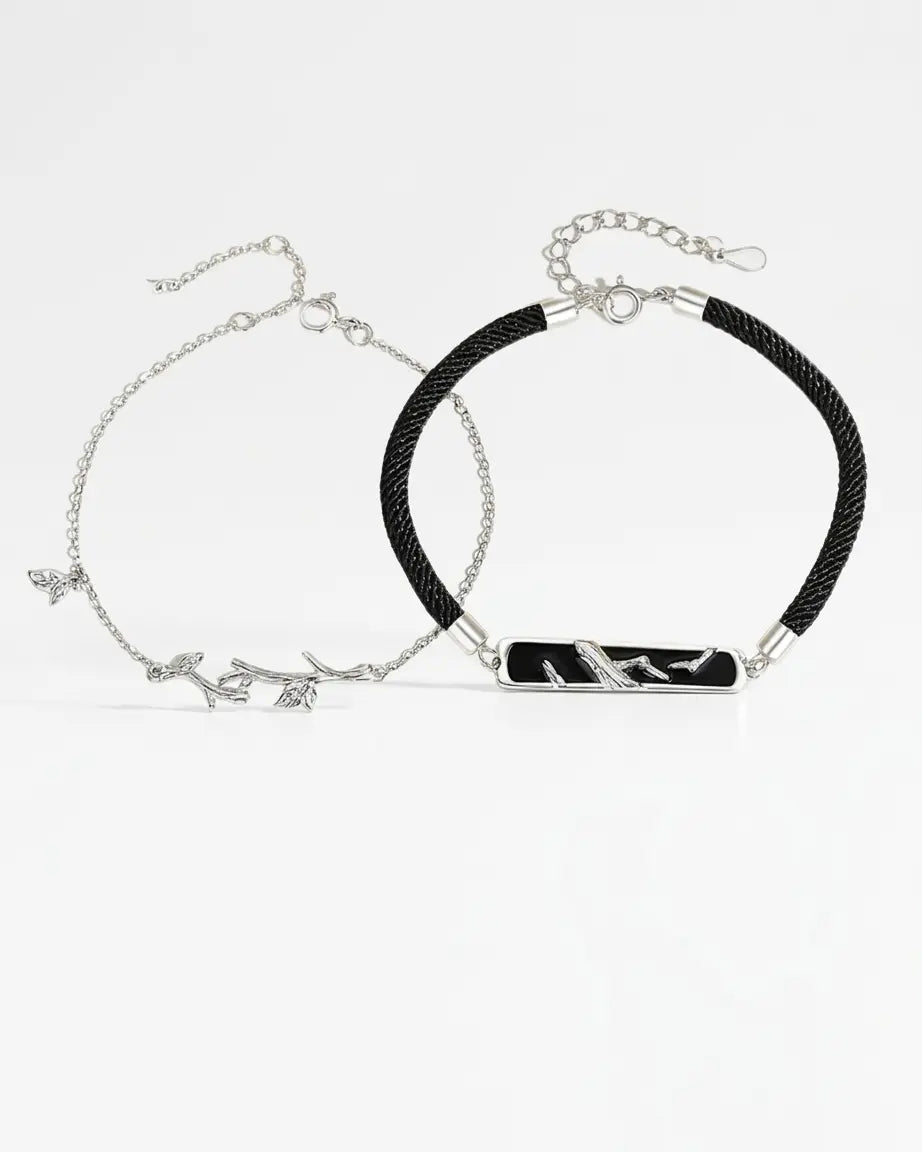 Branching Together Couple Bracelet -  Silver Bracelet by BLINGLANE