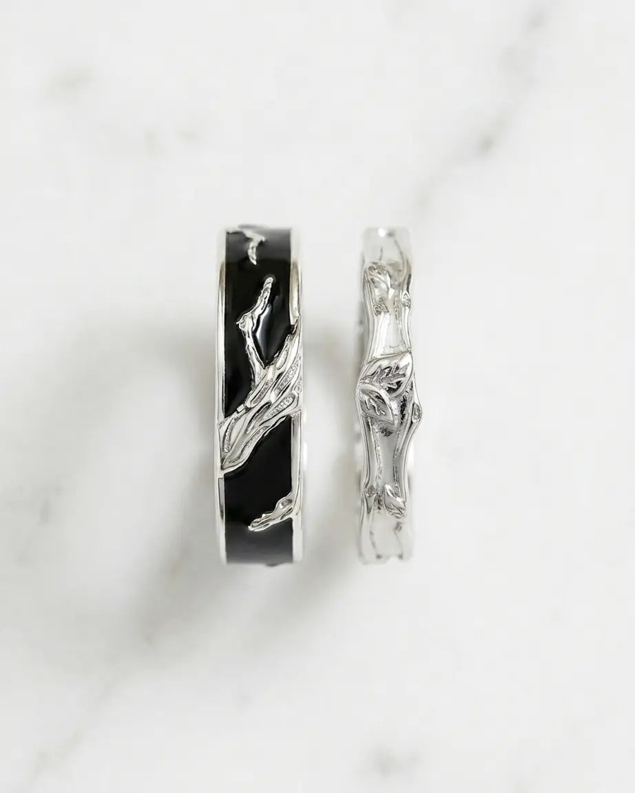 Branching Together Love Bands -  Silver Ring by BLINGLANE