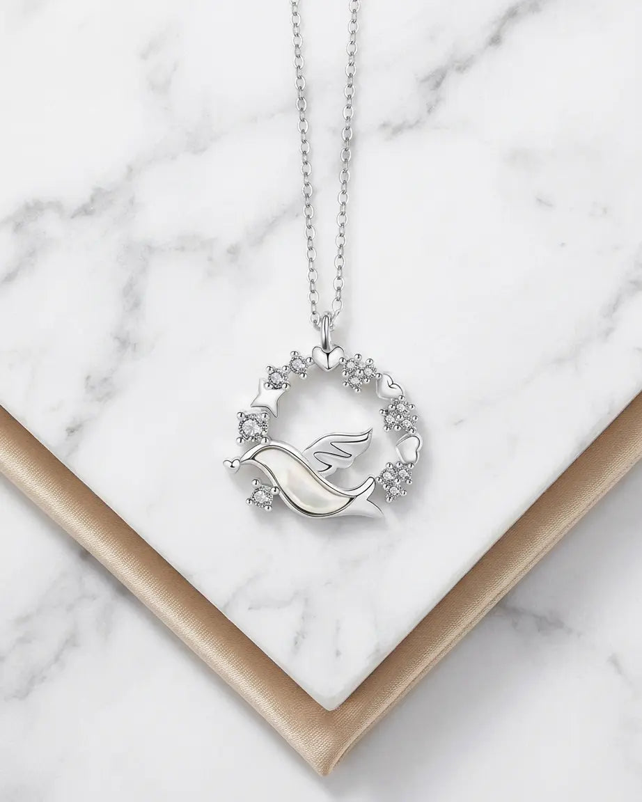 Carried in Love Necklace -  Silver Necklace by BLINGLANE