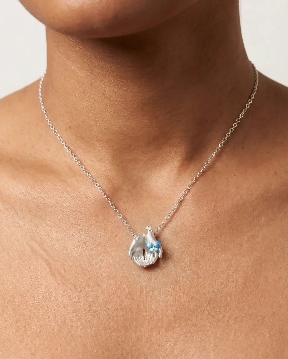 Carved To Hold Elite Necklace -  Silver Necklace by BLINGLANE