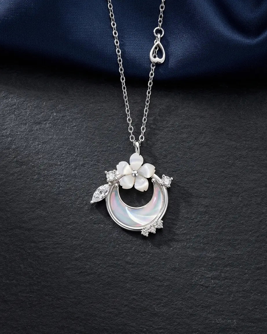 Celestial Embrace Elite Necklace -  Silver Necklace by BLINGLANE