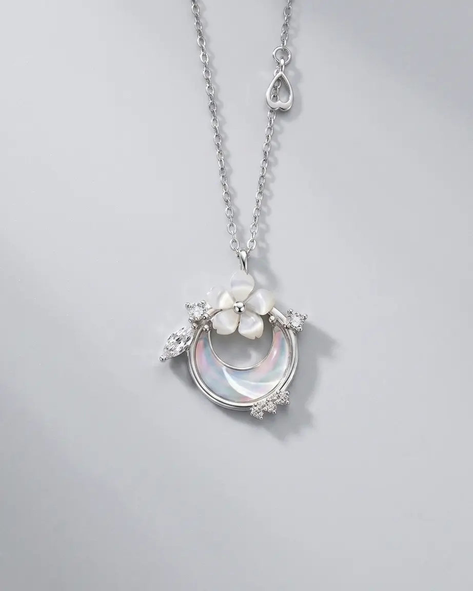 Celestial Embrace Elite Necklace -  Silver Necklace by BLINGLANE