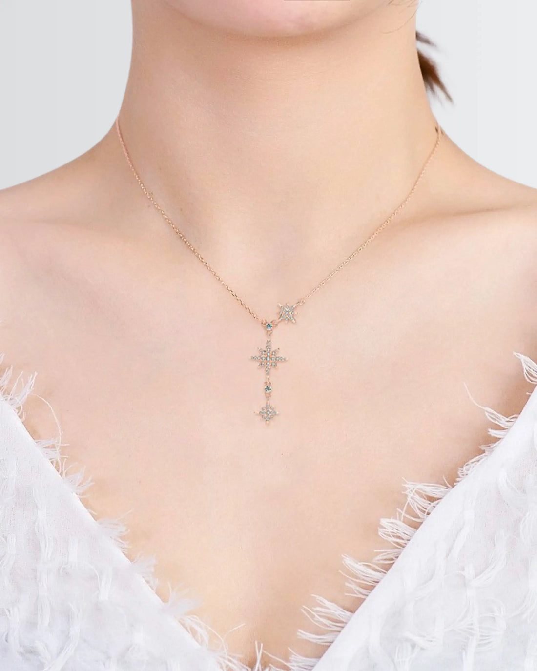 Celestial Spark Necklace -  Silver Necklace by BLINGLANE