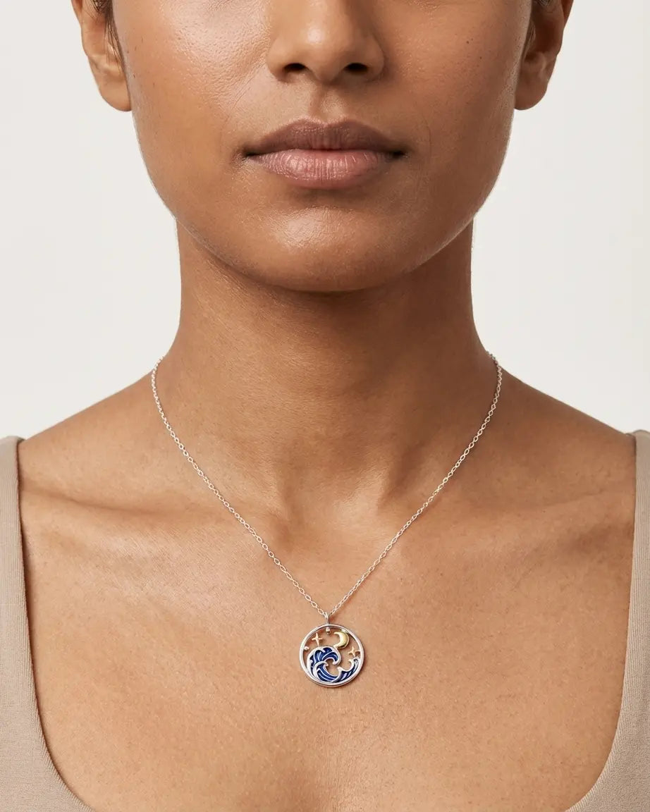 Chasing Horizons Together Couple Necklace -  Silver Necklace by BLINGLANE