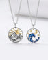 Chasing Horizons Together Couple Necklace -  Silver Necklace by BLINGLANE