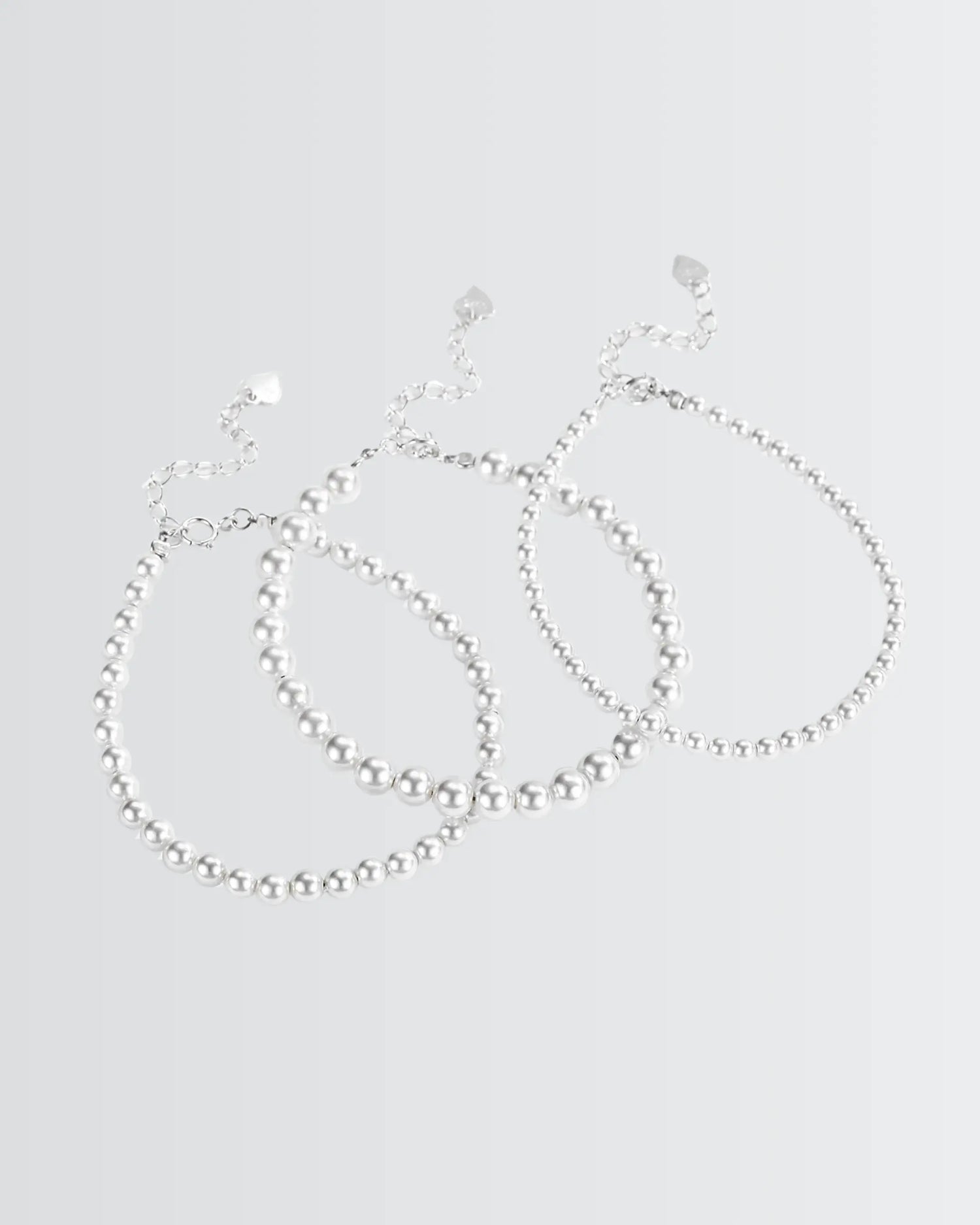 Classic Glow Pearl Bracelet -  Silver Bracelet by BLINGLANE