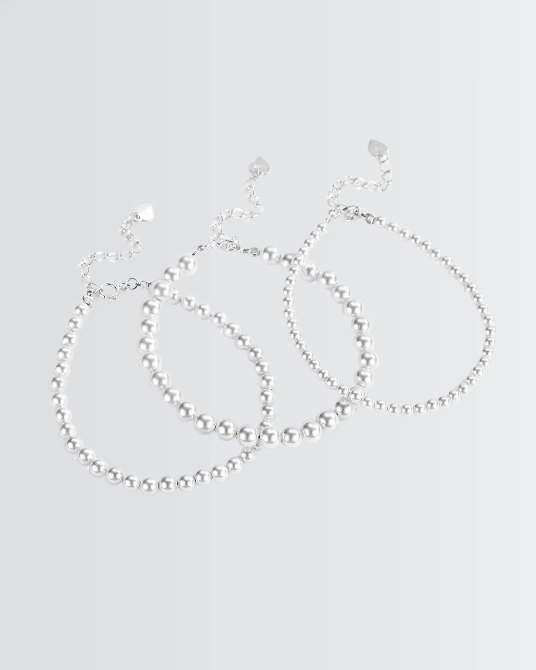 Classic Glow Pearl Bracelet -  Silver Bracelet by BLINGLANE
