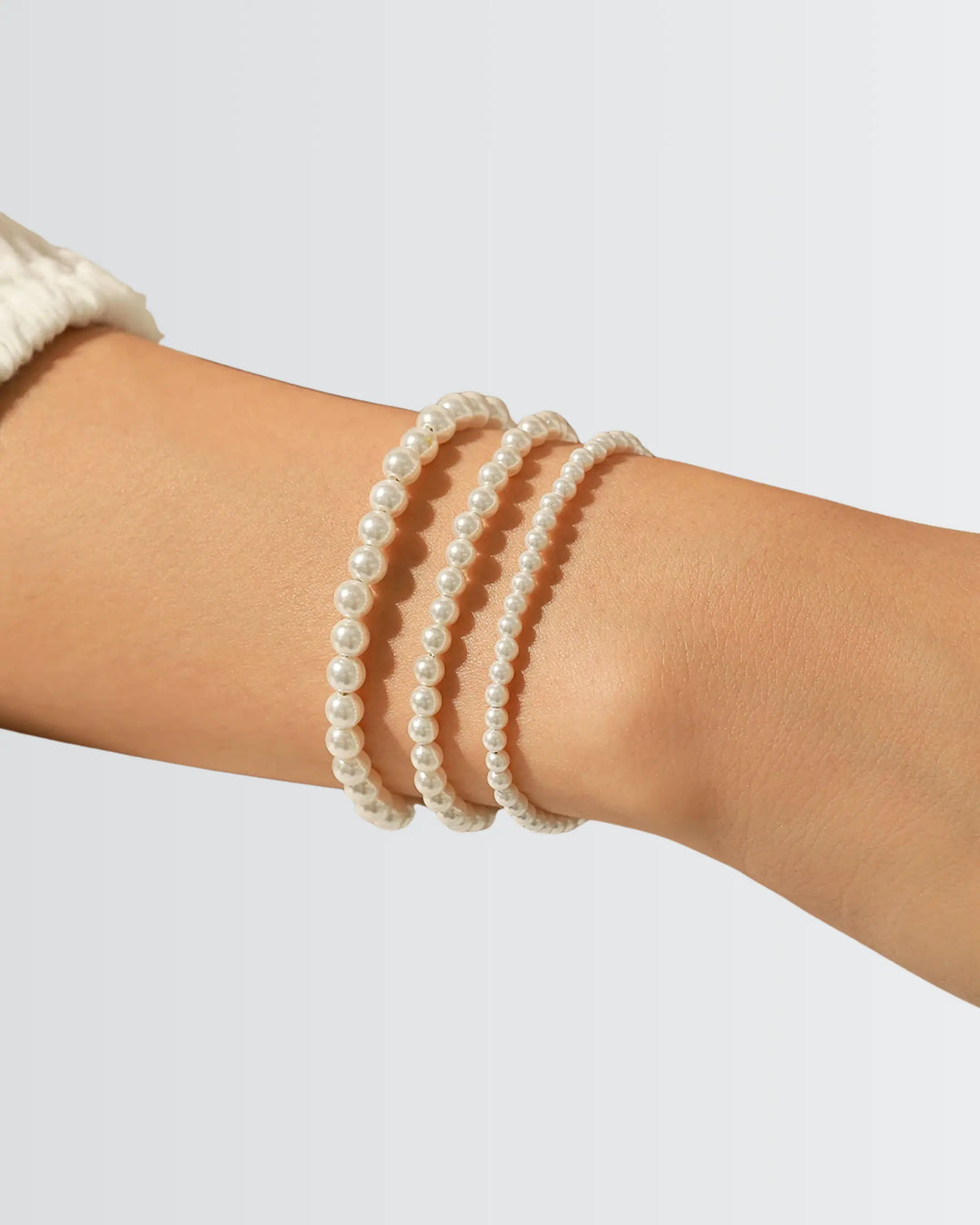 Classic Glow Pearl Bracelet -  Silver Bracelet by BLINGLANE