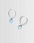 Classic Heart Hoops -  Silver Earrings by BLINGLANE