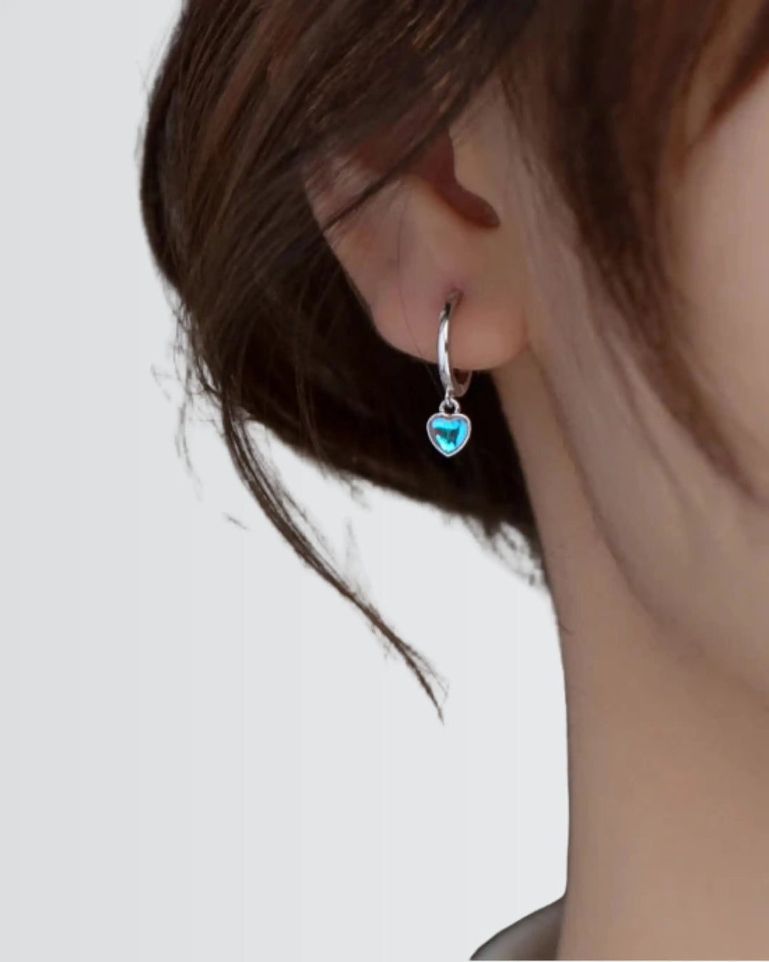 Classic Heart Hoops -  Silver Earrings by BLINGLANE