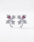 Clover Carousel Studs -  Silver Earrings by BLINGLANE