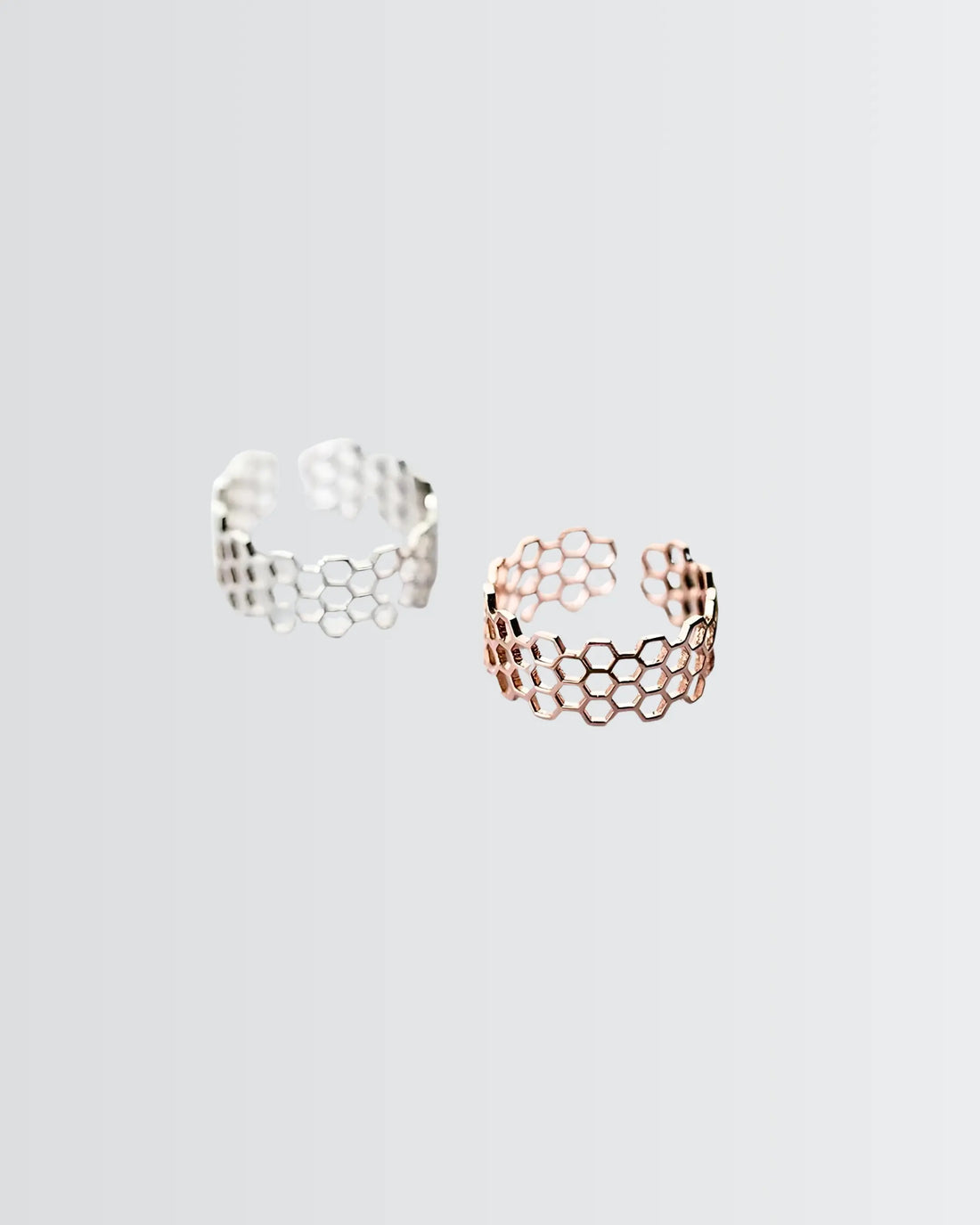 Contour Of Honeycomb Ring -  Silver Ring by BLINGLANE