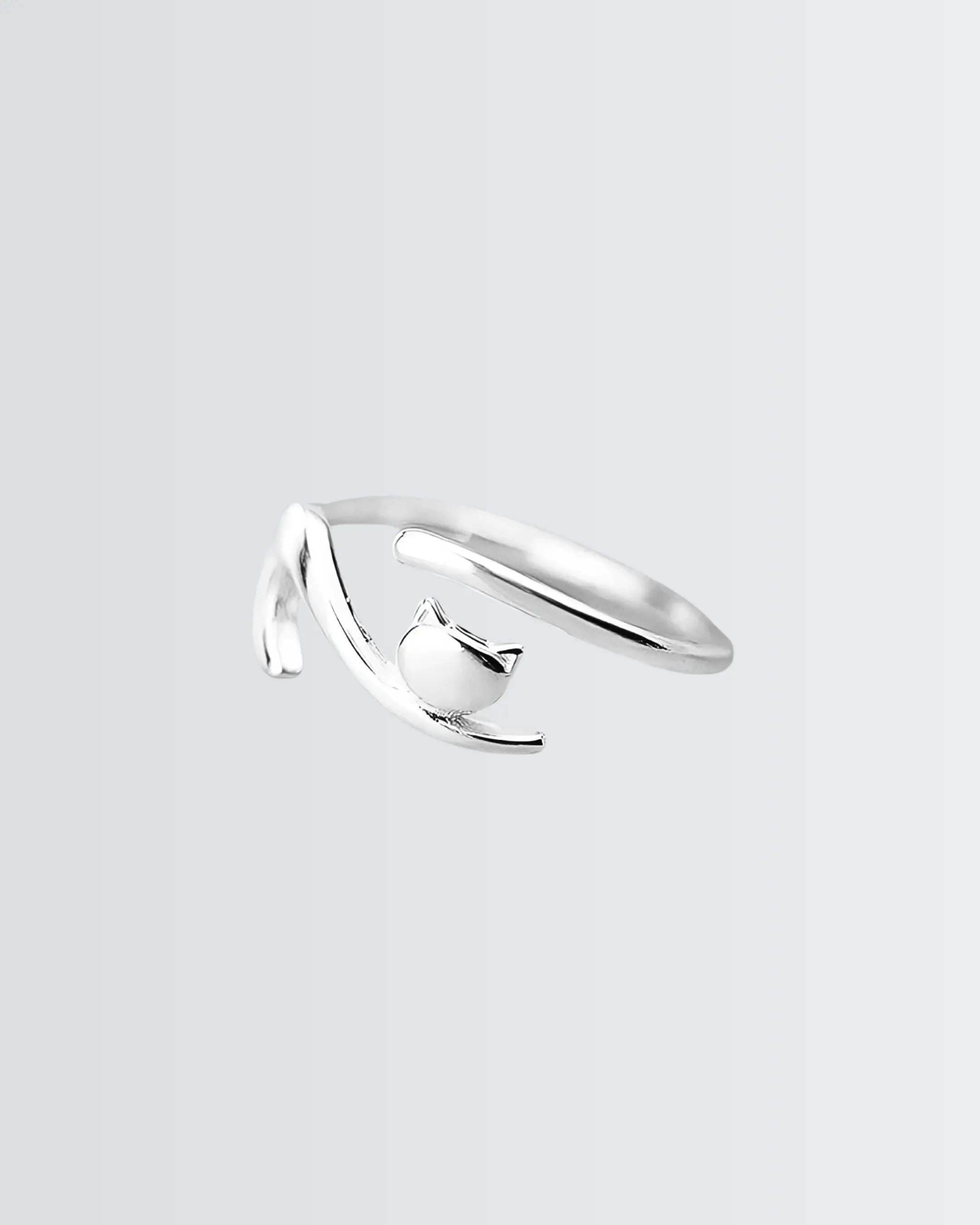 Curvaceous Kitty Ring -  Silver Ring by BLINGLANE
