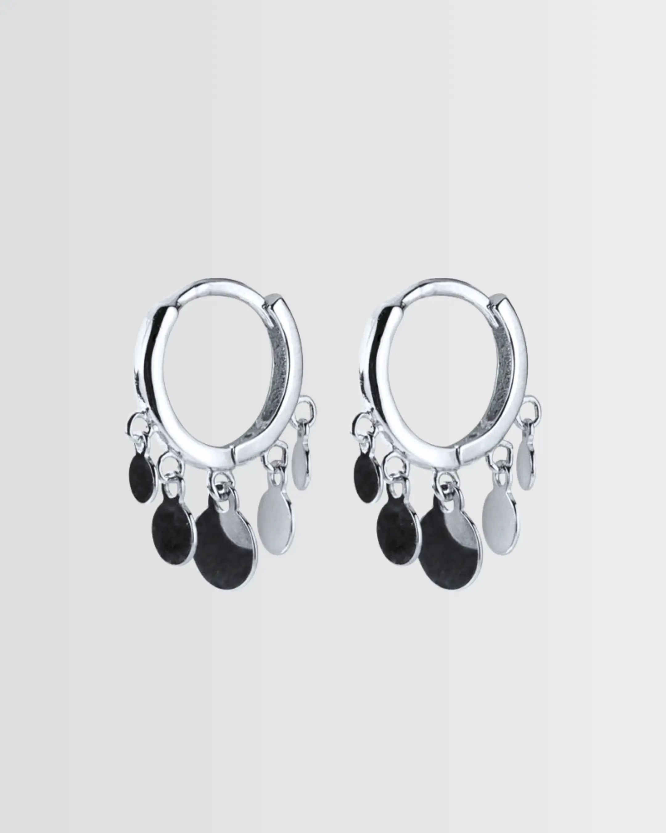 Dainty Dazzle Hoops -  Silver Earrings by BLINGLANE