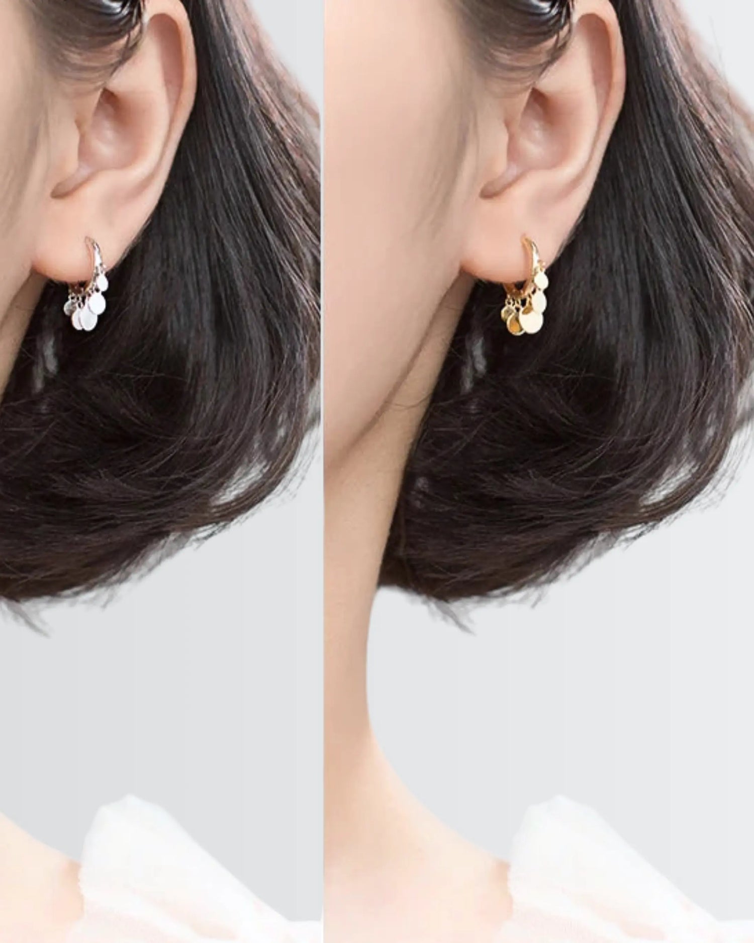 Dainty Dazzle Hoops -  Silver Earrings by BLINGLANE