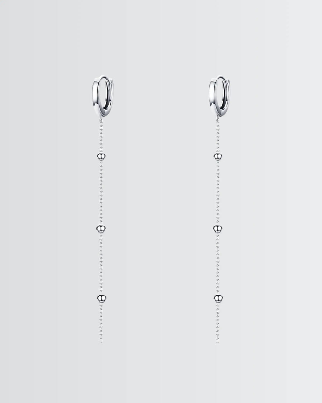 Dainty Drape Hoops Earrings -  Silver Earrings by BLINGLANE