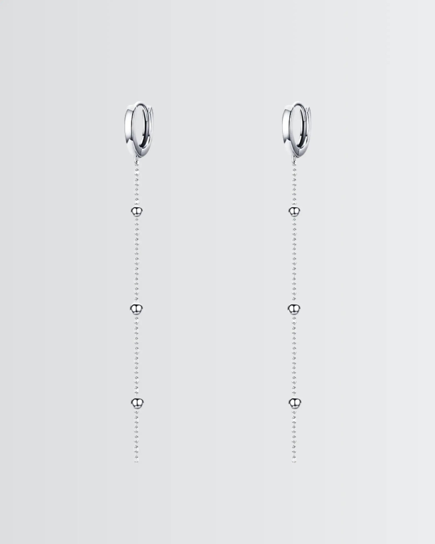 Dainty Drape Hoops Earrings -  Silver Earrings by BLINGLANE