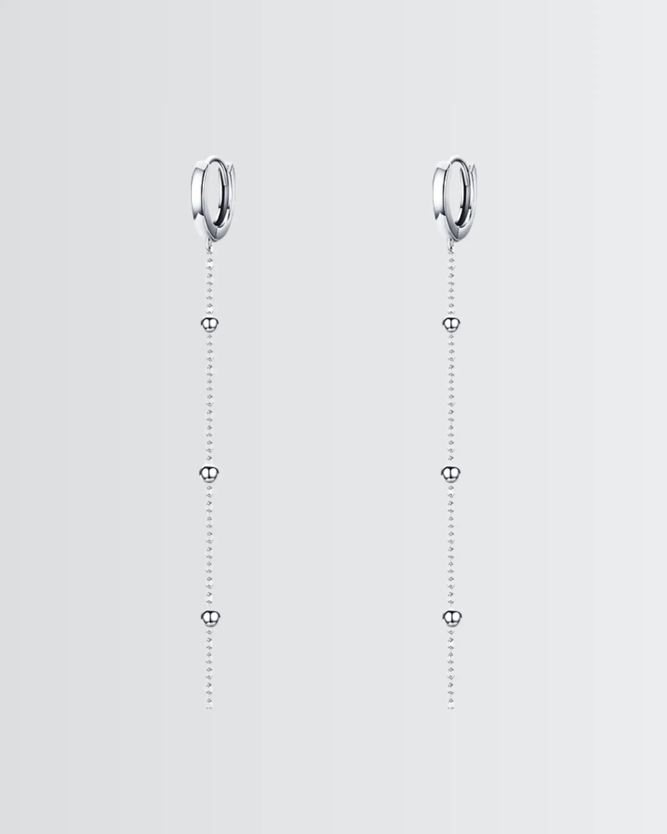 Dainty Drape Hoops Earrings -  Silver Earrings by BLINGLANE