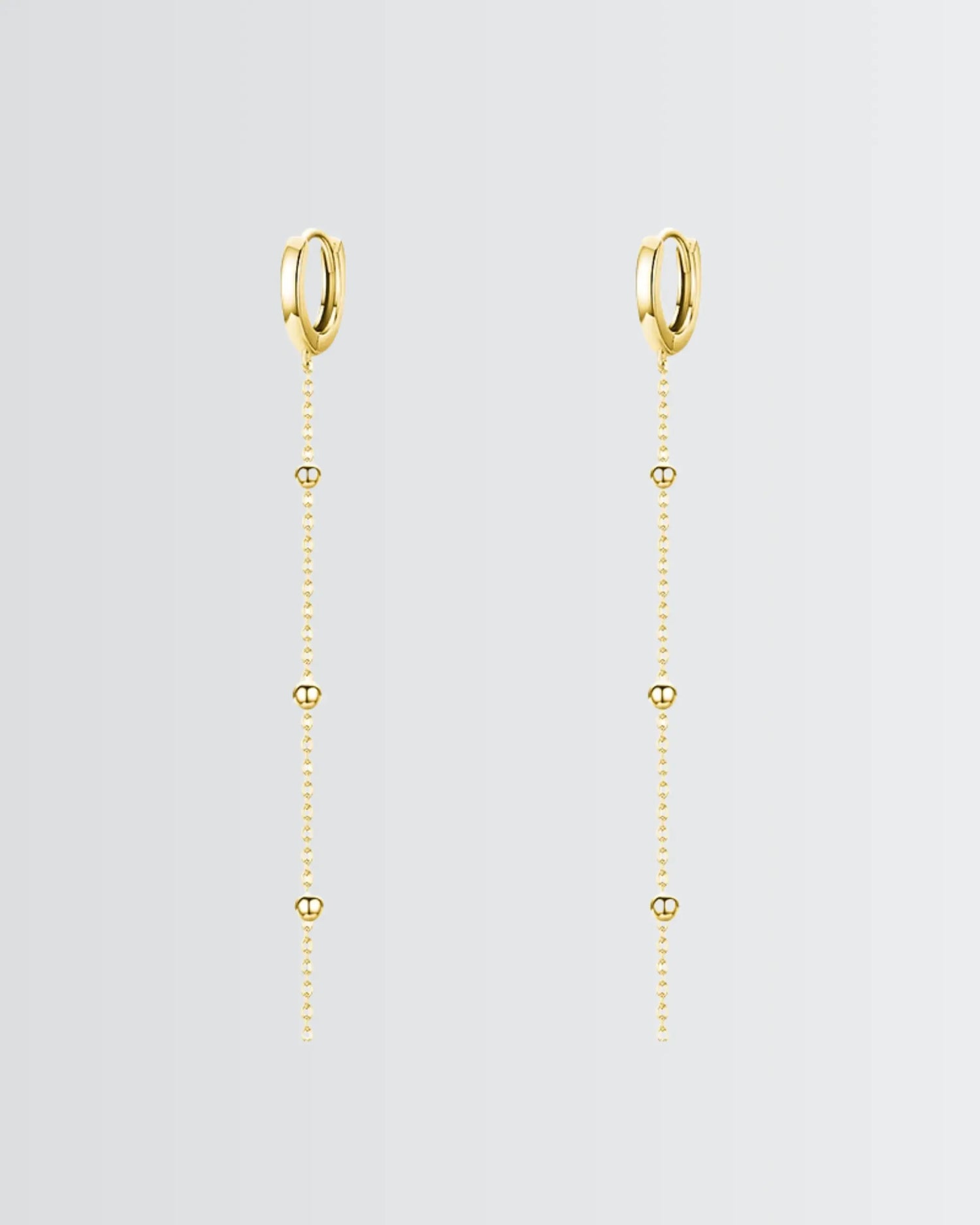 Dainty Drape Hoops Earrings -  Silver Earrings by BLINGLANE