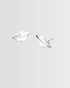 Dainty Leaf Mini Studs -  Silver Earrings by BLINGLANE