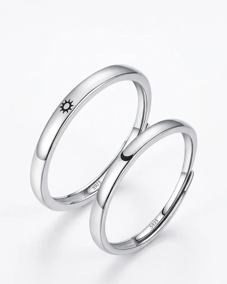 Dawn To Dusk You Are Mine Love Bands - Silver Rings by BLINGLANE