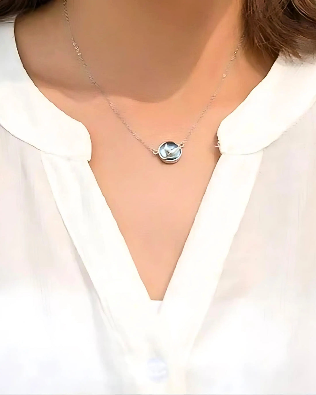 Deep In Your Waves Necklace -  Silver Necklace by BLINGLANE